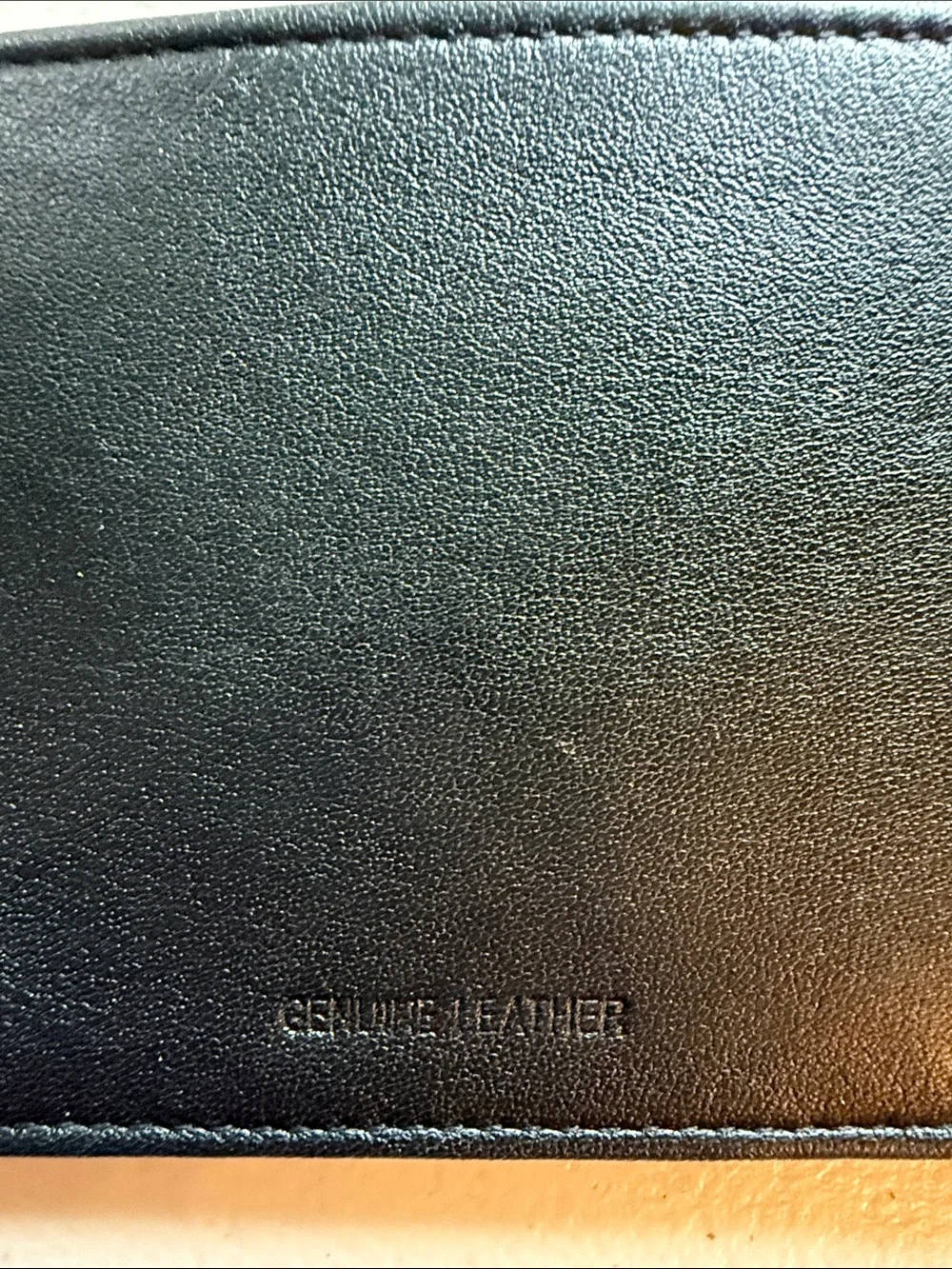 Perry Ellis Black Leather Bifold Card & Key Wallet